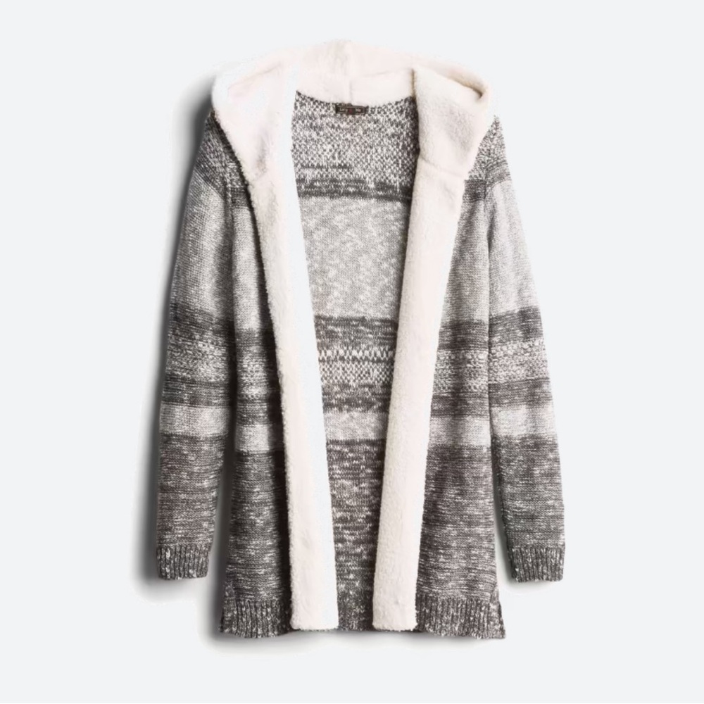 Dockerie Sherpa Trim Hooded Cardigan